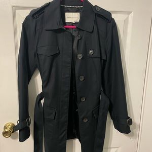 Navy banana republic trench coat